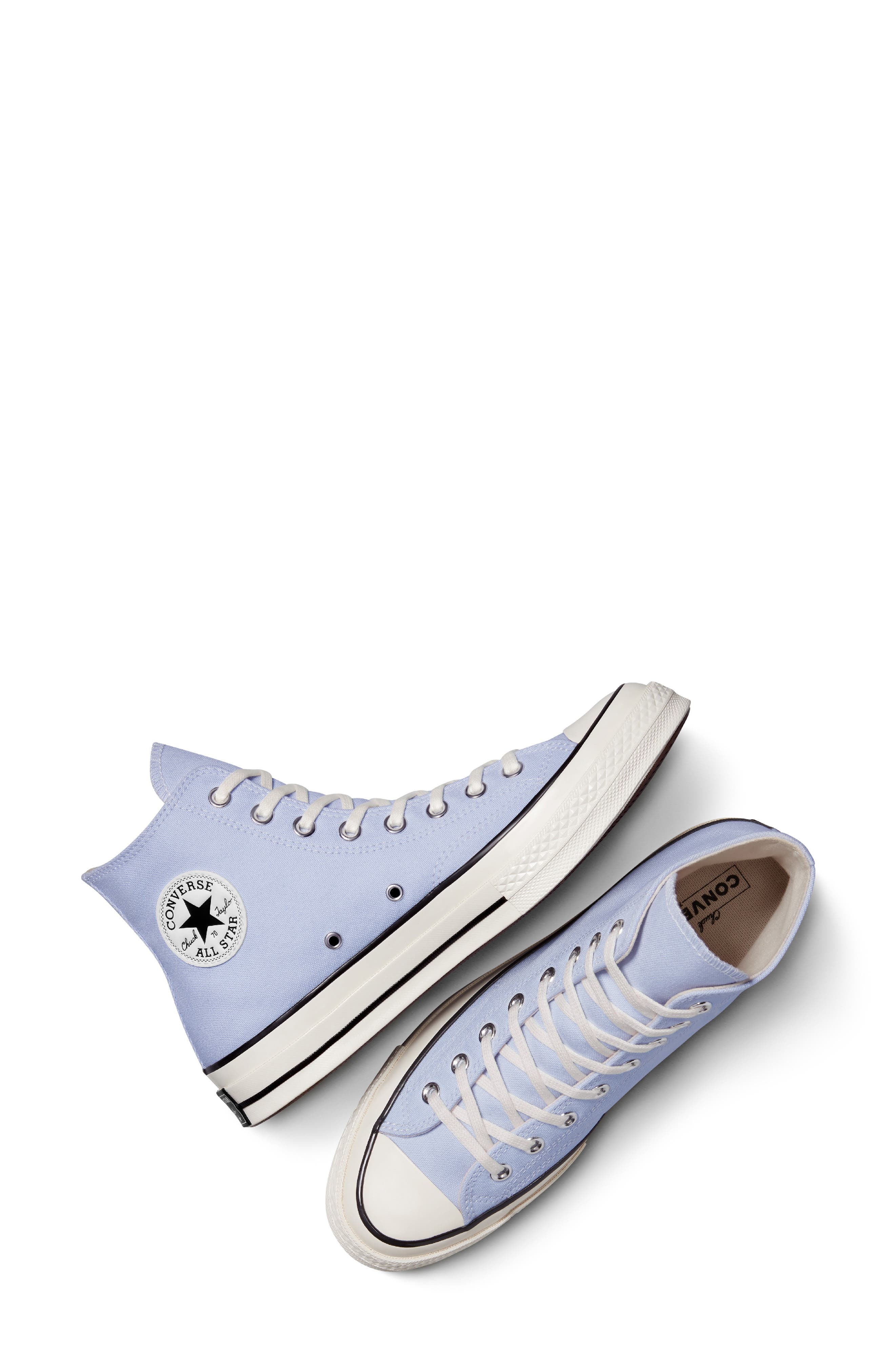 Converse Gender Inclusive Chuck 70 High Top Sneaker in Blueberry Ice/Egret/Black at Nordstrom - 8