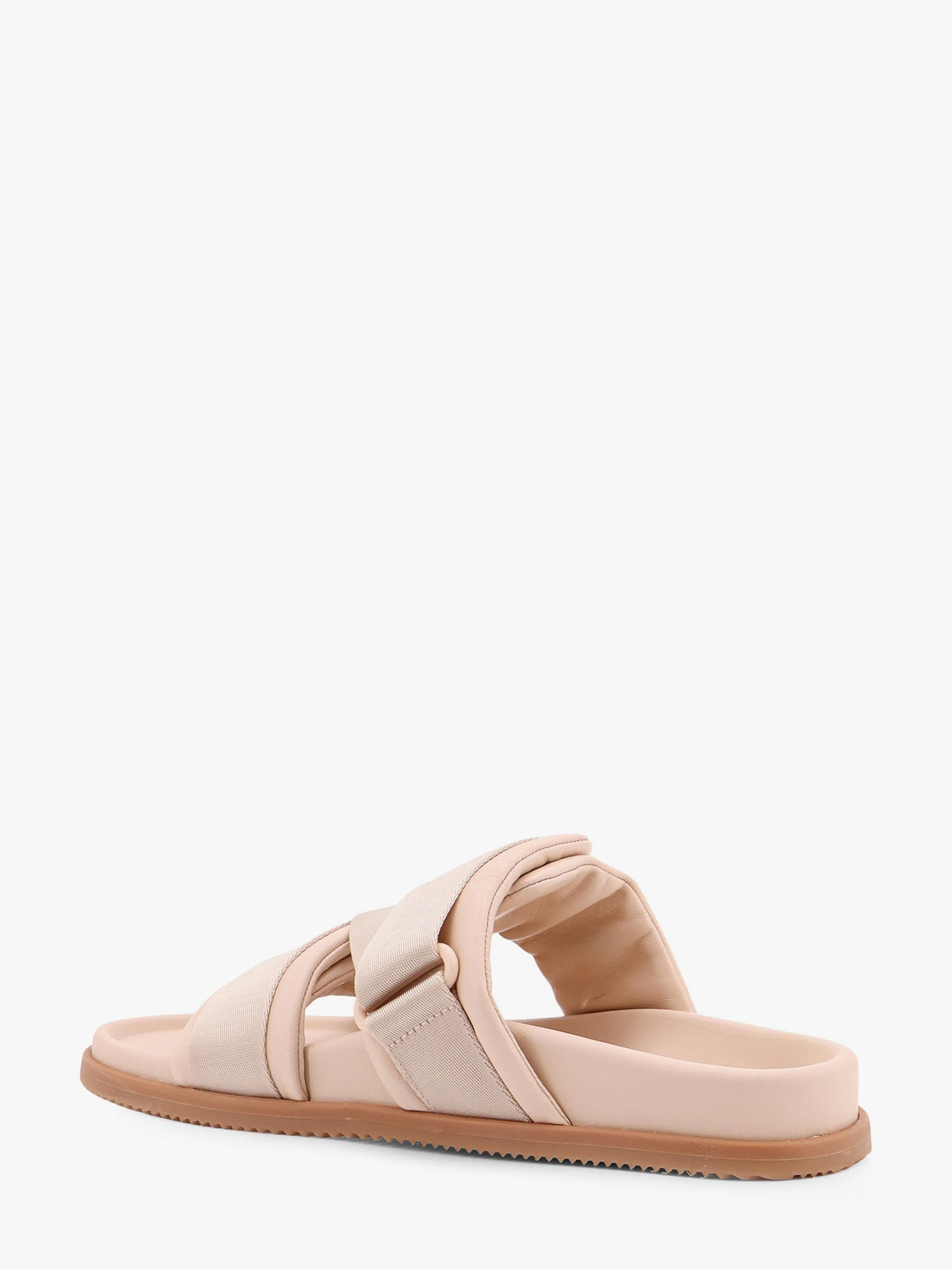 Moncler Mon Summer Leather Sandals With Nylon Details - 3