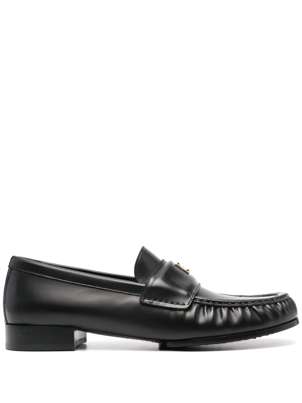 4G ruched leather loafers - 1