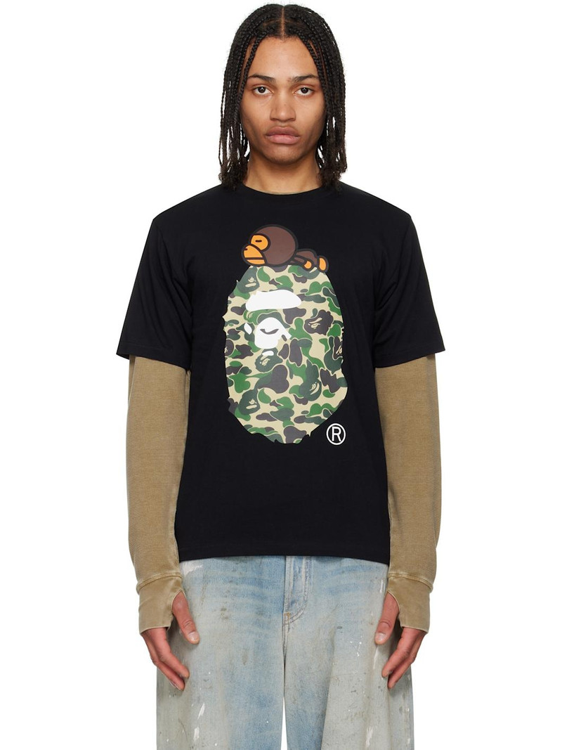 Black ABC Camo Milo On Big Ape T-shirt - 1