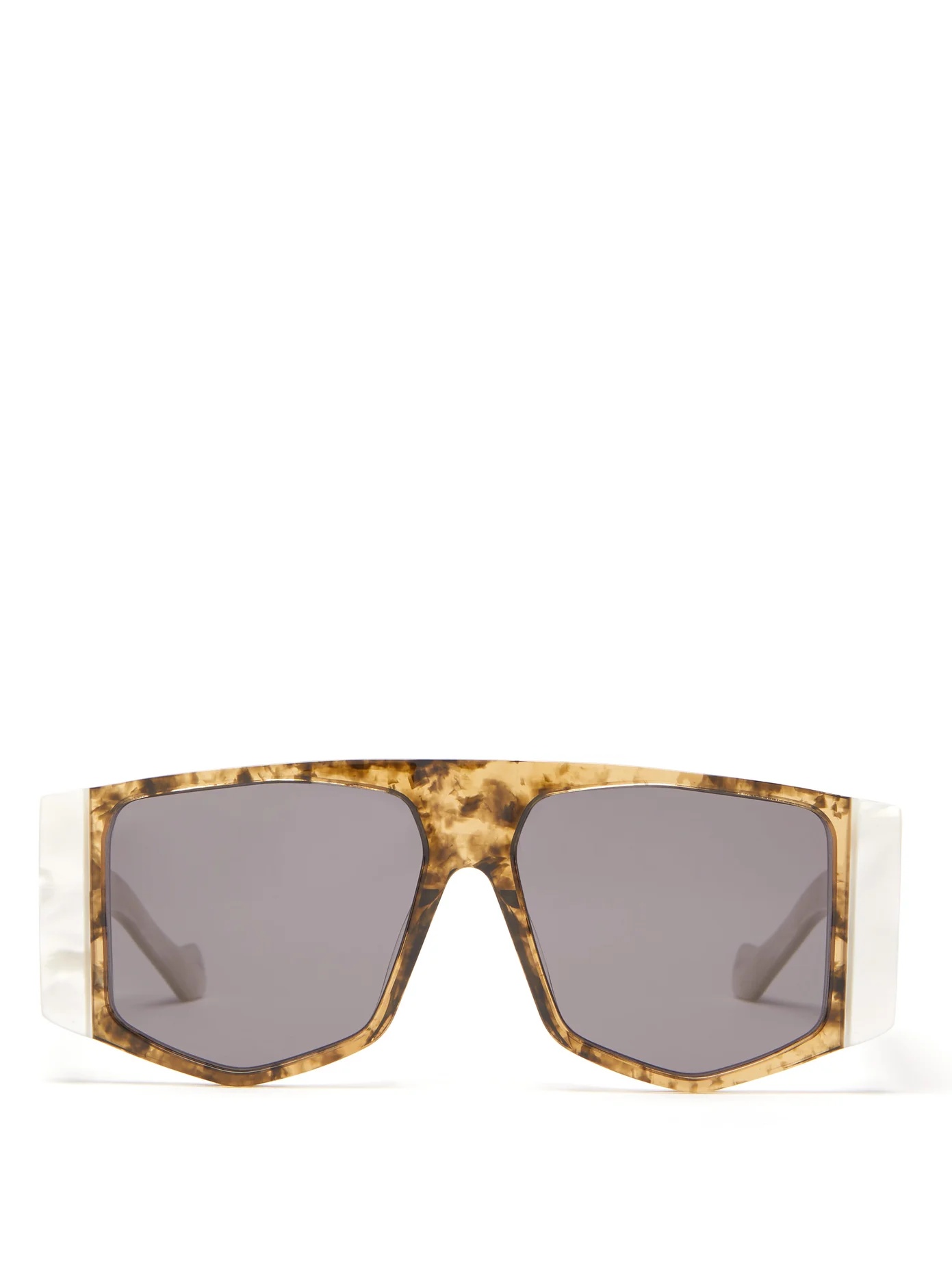 Logo-print hexagon acetate sunglasses - 1