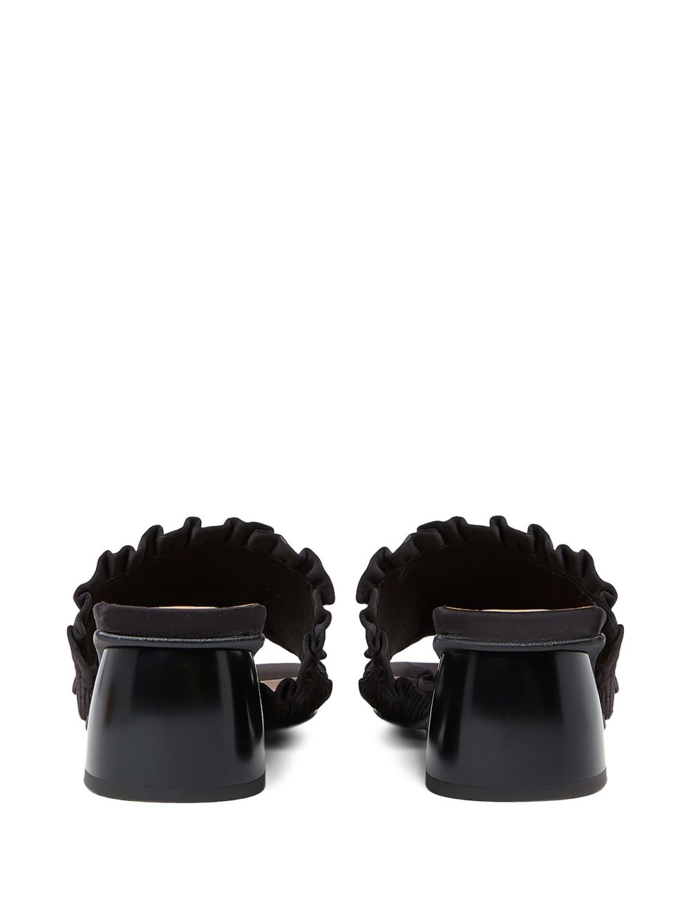 Shirred satin mules - 3
