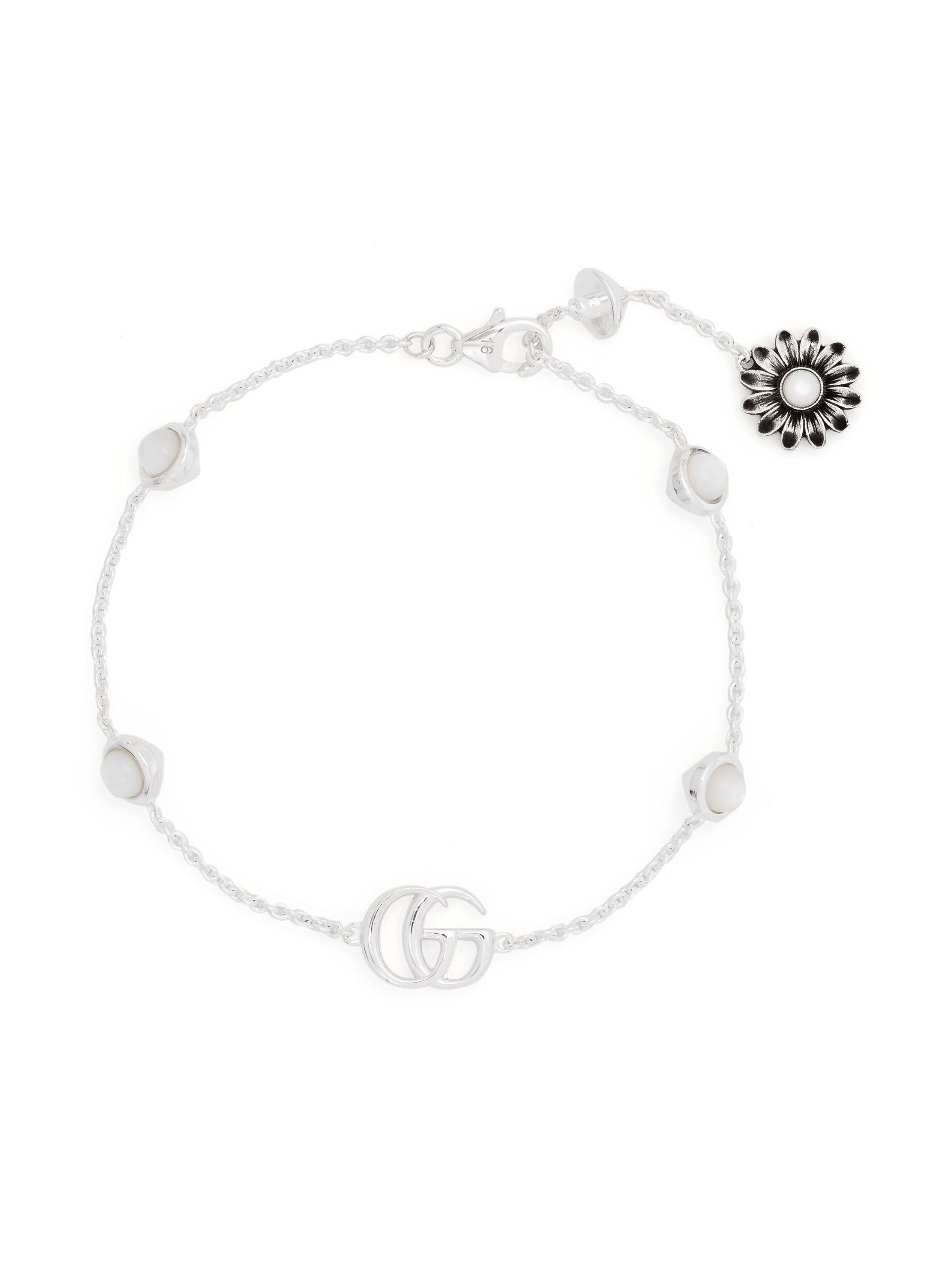 Sterling Silver GG Marmont Flower Bracelet - 1