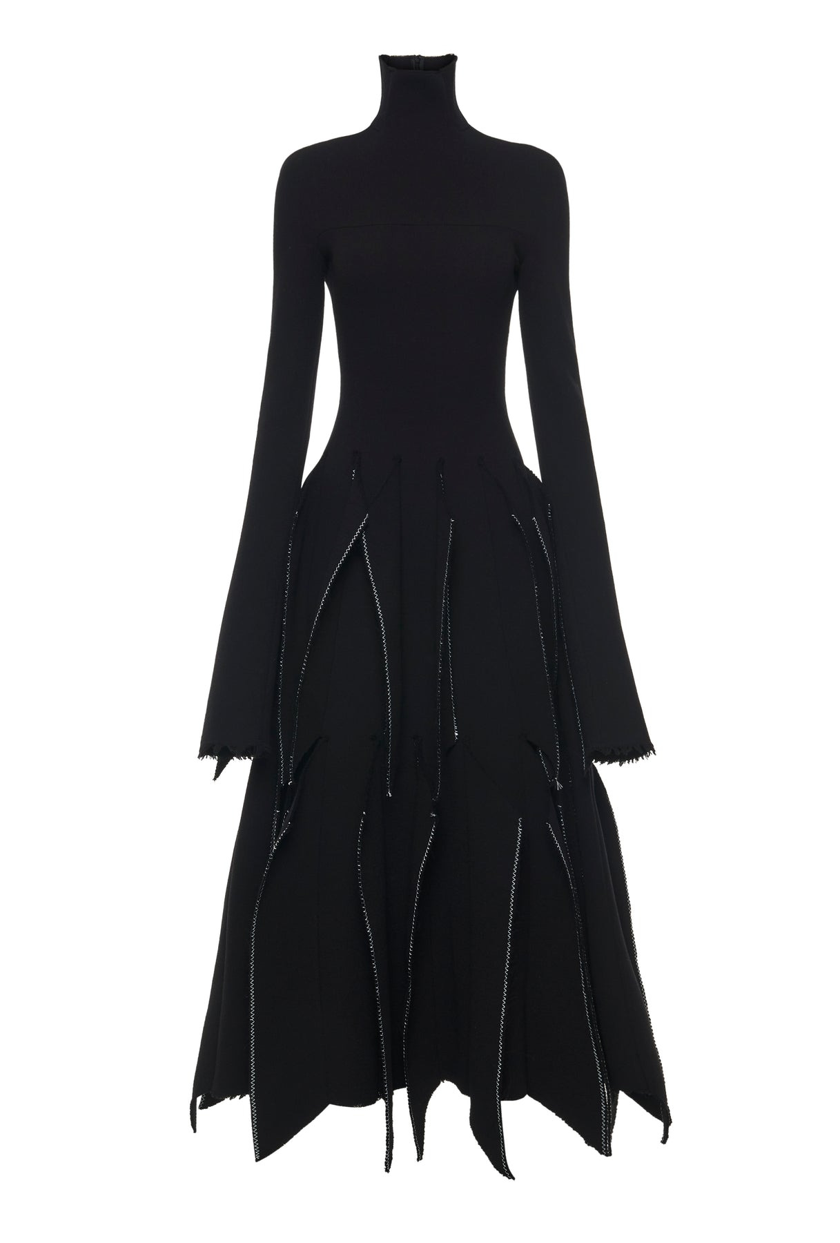 DRESS WITH PANELS BLACK - 4