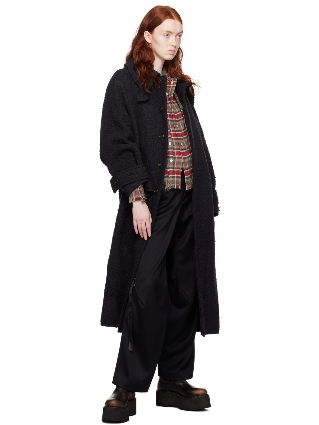 Black Pleated Cargo Pants - 4