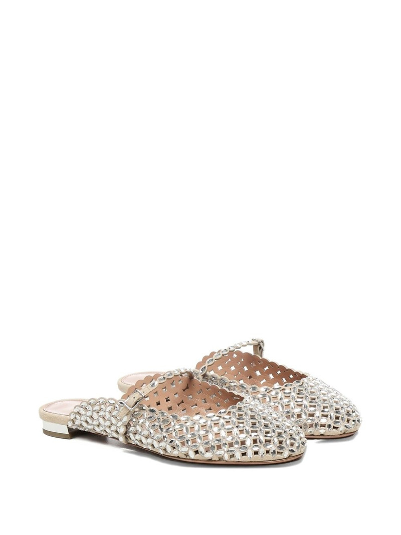 AQUAZZURA beaded open-toe mules outlook