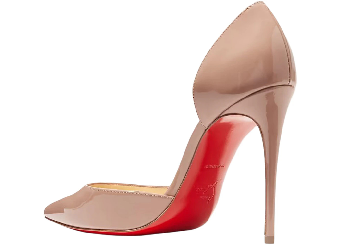 Christian Louboutin Iriza 100mm Pump Nude Patent Leather - 2
