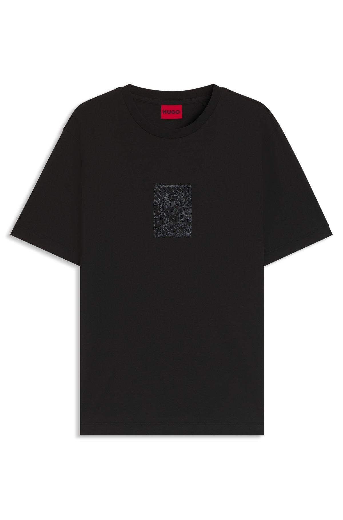 EMBROIDERED-ARTWORK T-SHIRT IN COTTON JERSEY - 1