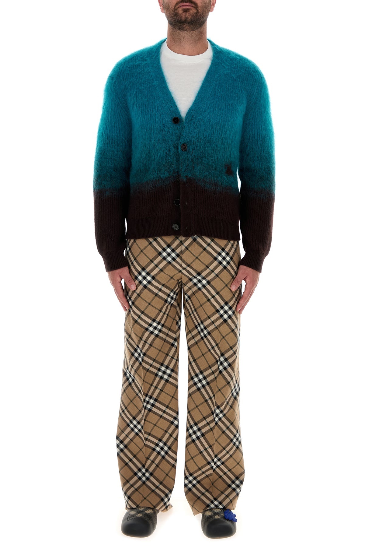 Two-tone wool blend cardigan - 6