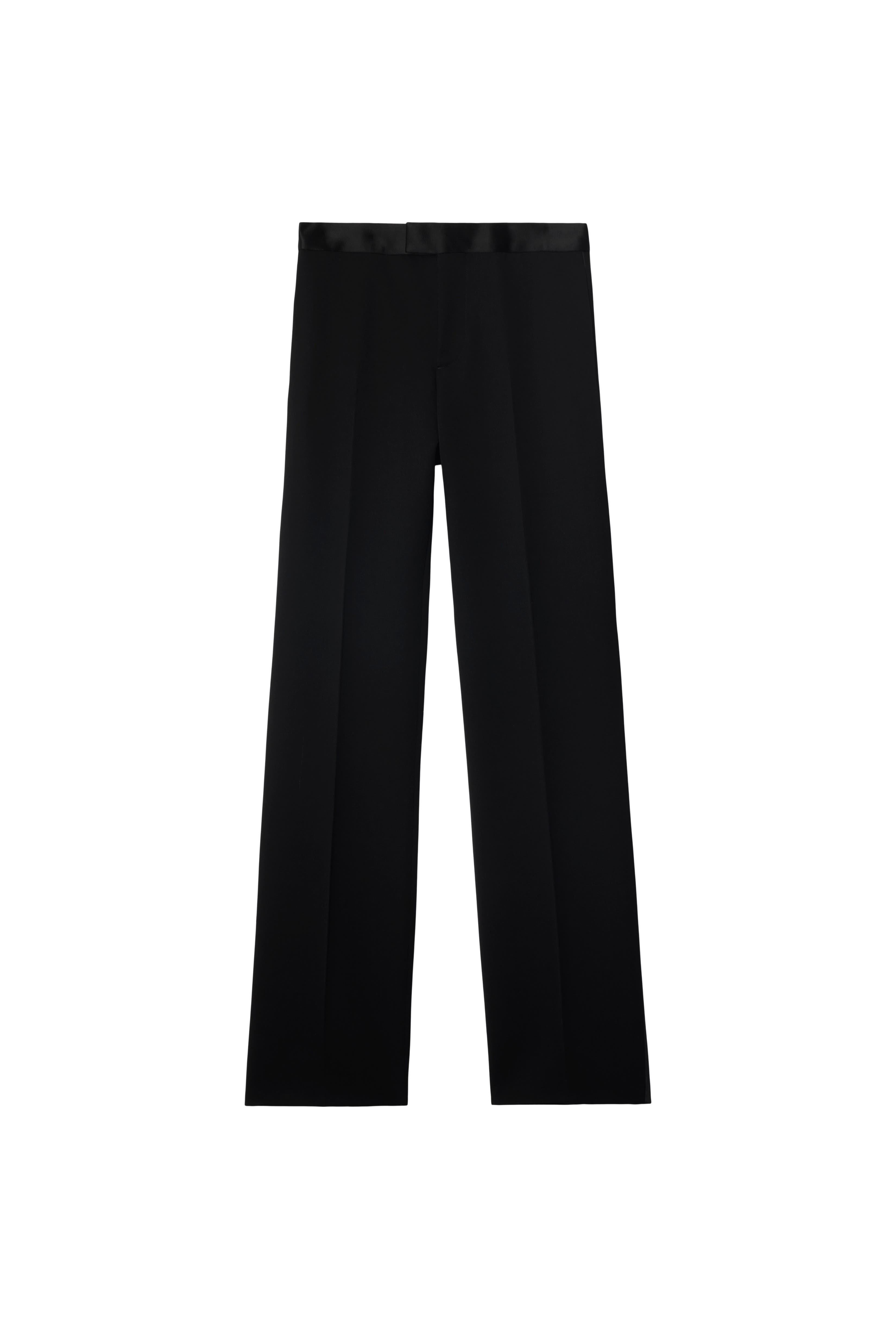burberry Wool Tuxedo Trousers in Black at Nordstrom - 2