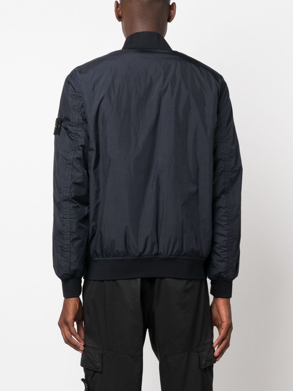 Compass-badge panelled bomber jacket - 4