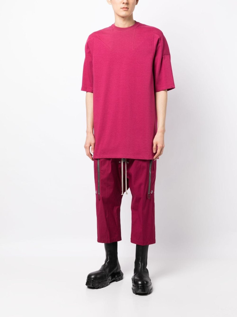 Rick Owens seam-detail short-sleeved cotton T-shirt outlook