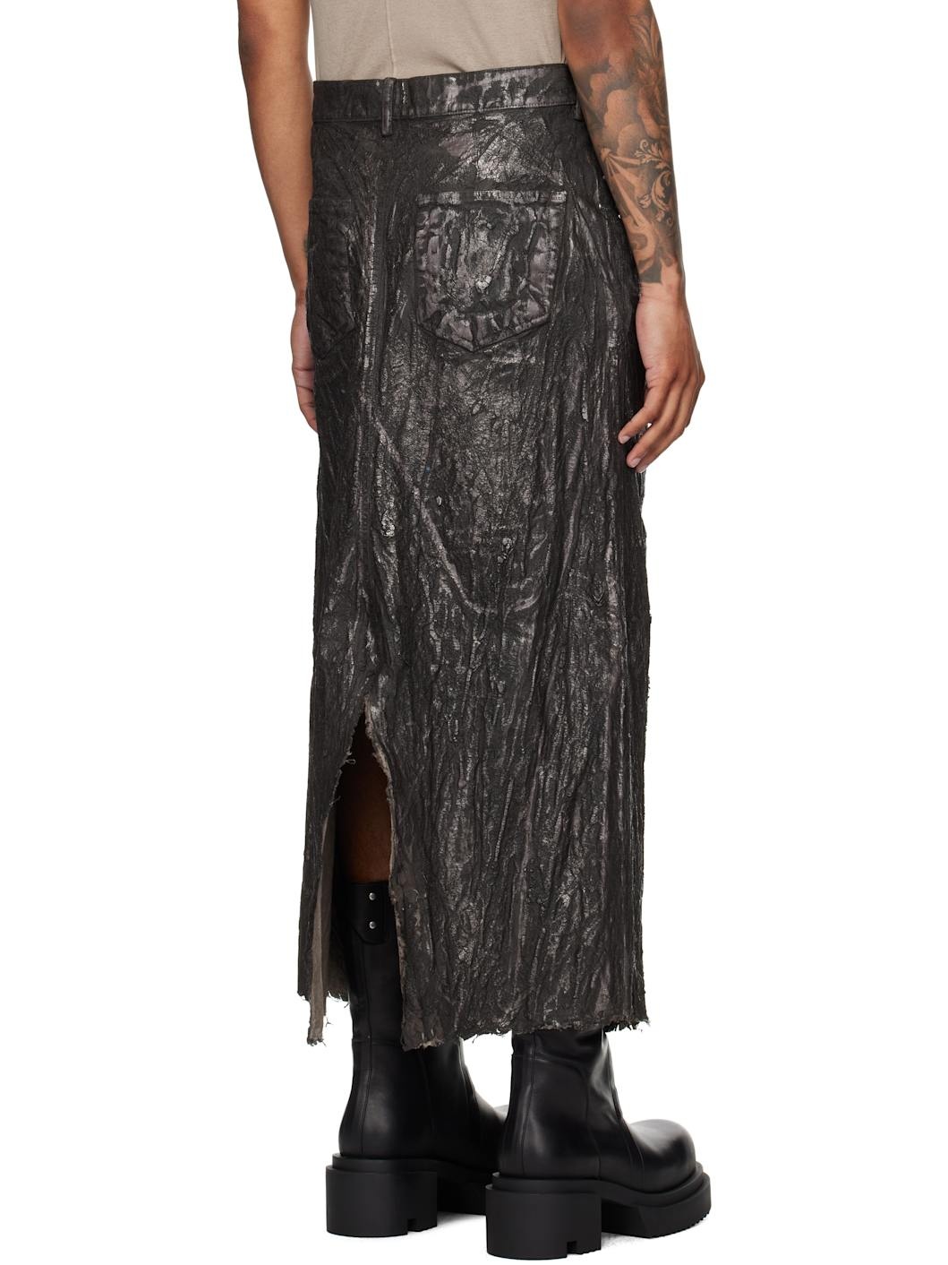 Bronze Concordians Long Slivered Denim Skirt - 3