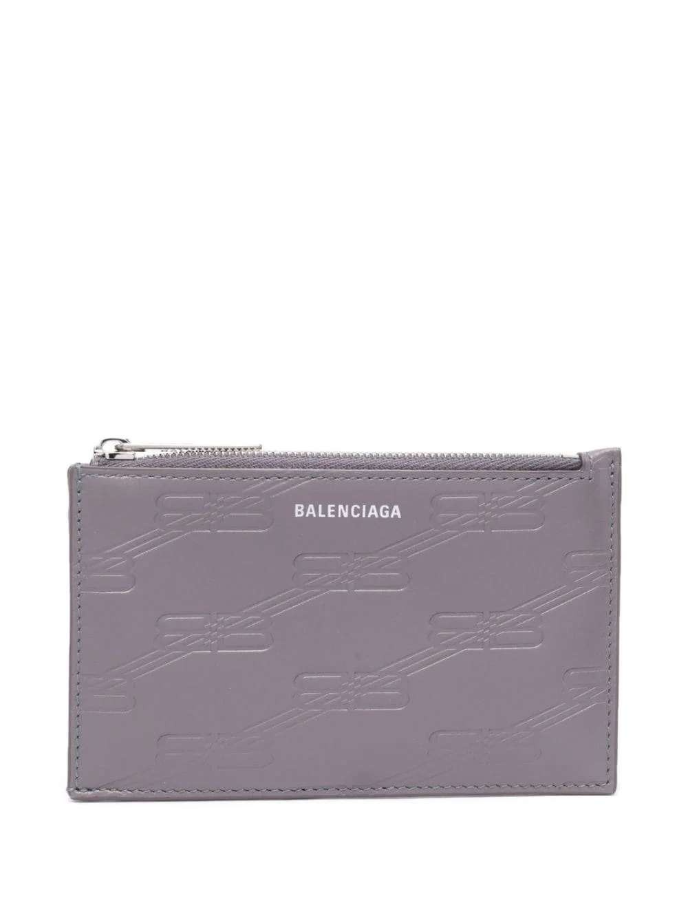 logo-debossed leather cardholder - 1