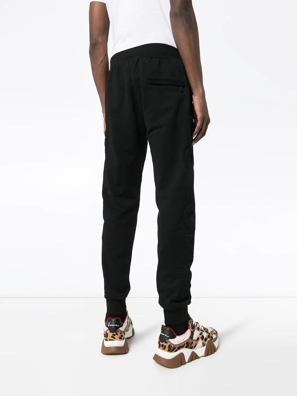 logo embroidered sweatpants - 4