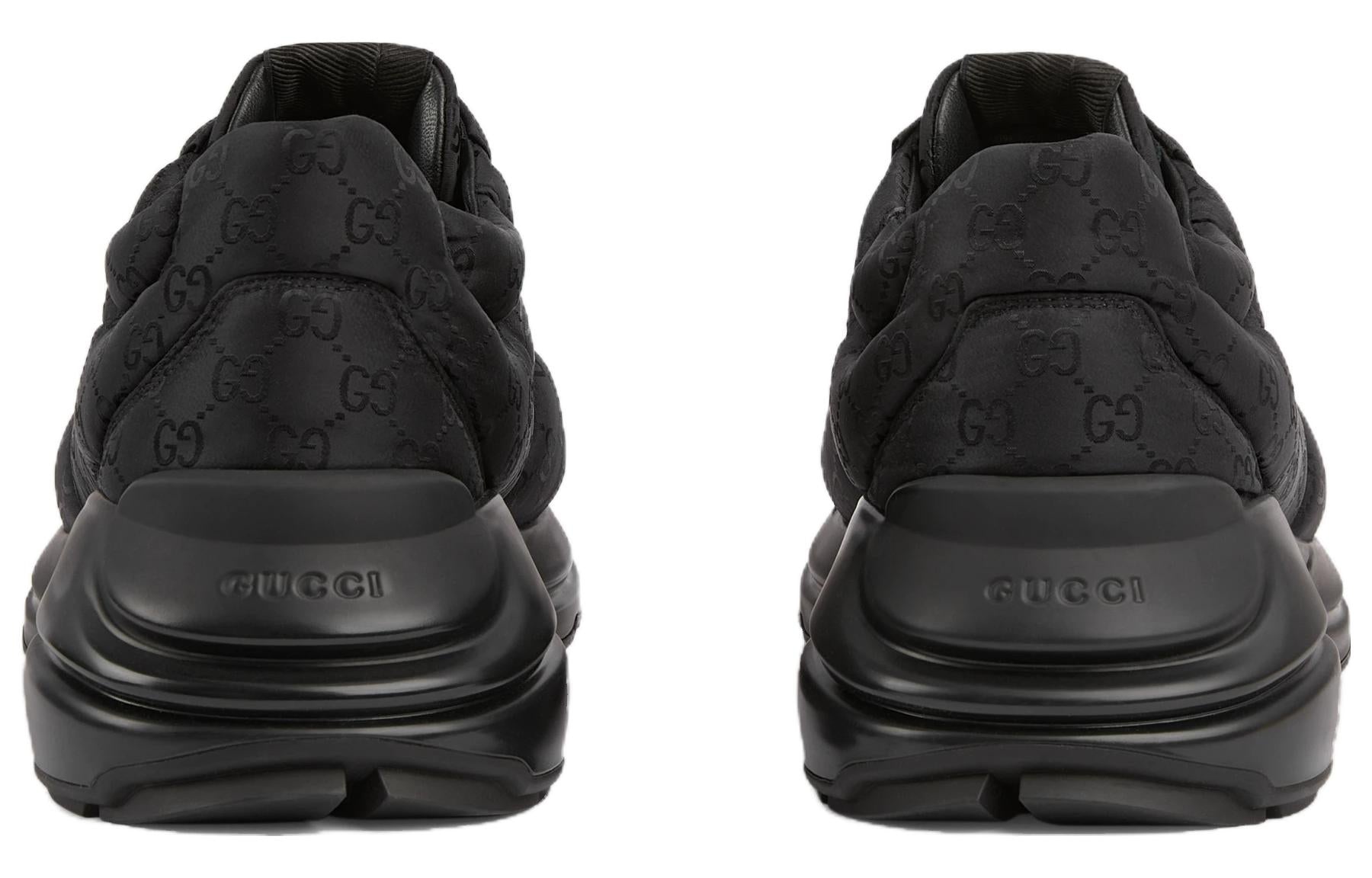 Gucci Rhyton Sneakers 'Black Monogram Nylon' 757862-UUY00-1000 - 4