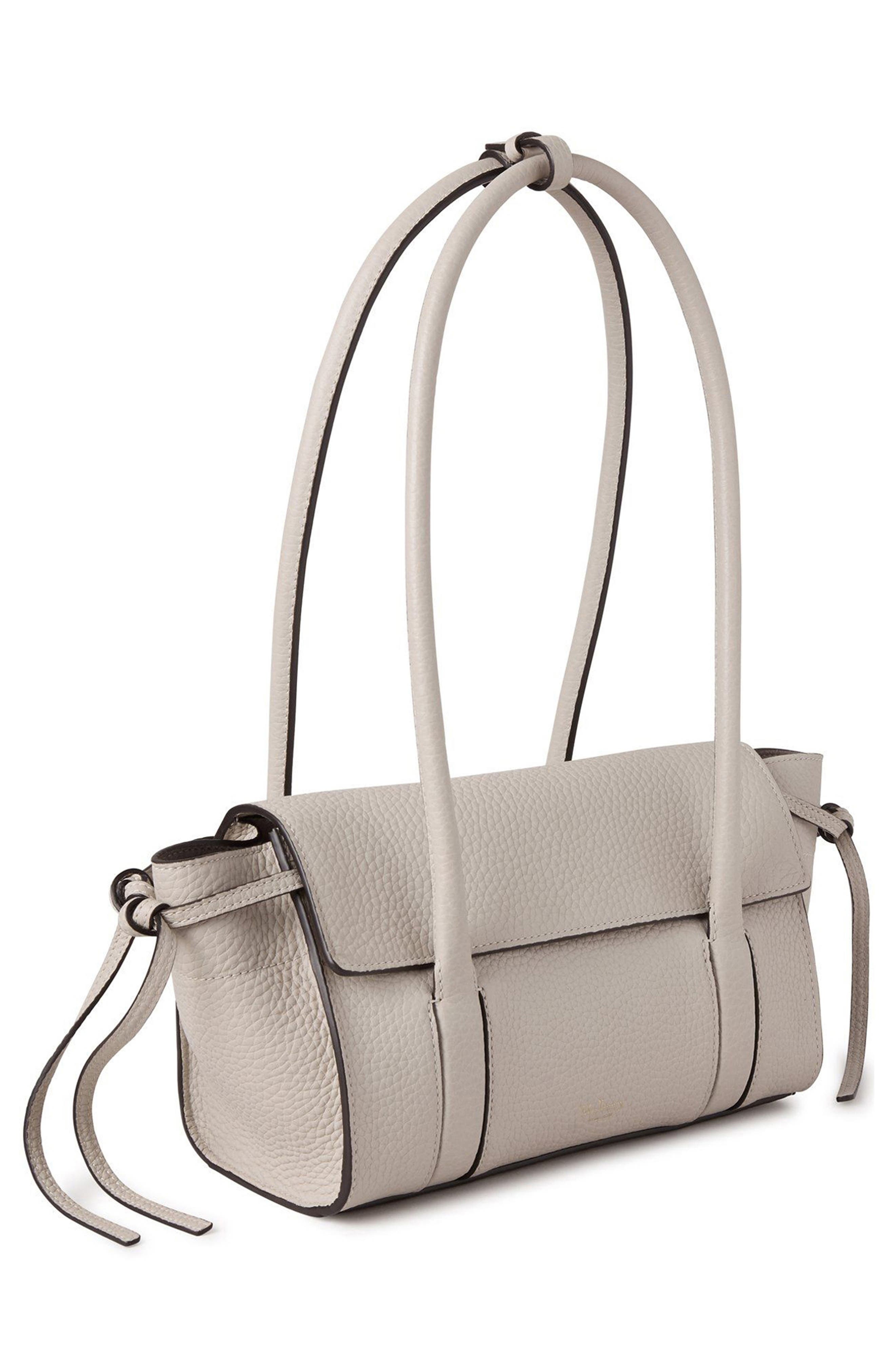 Mulberry Mini Soft Bayswater Grained Leather Satchel in Chalk at Nordstrom - 5