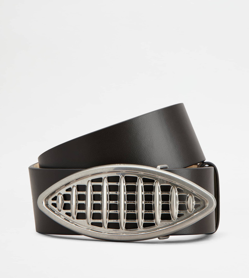 BELT IN LEATHER - BROWN 1