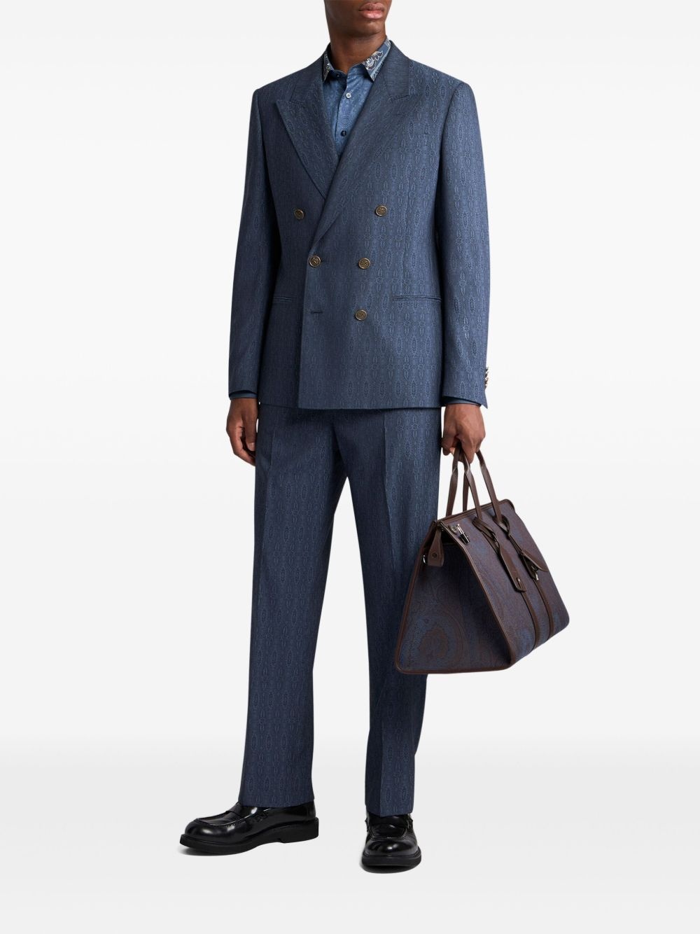 jacquard wool trousers - 2