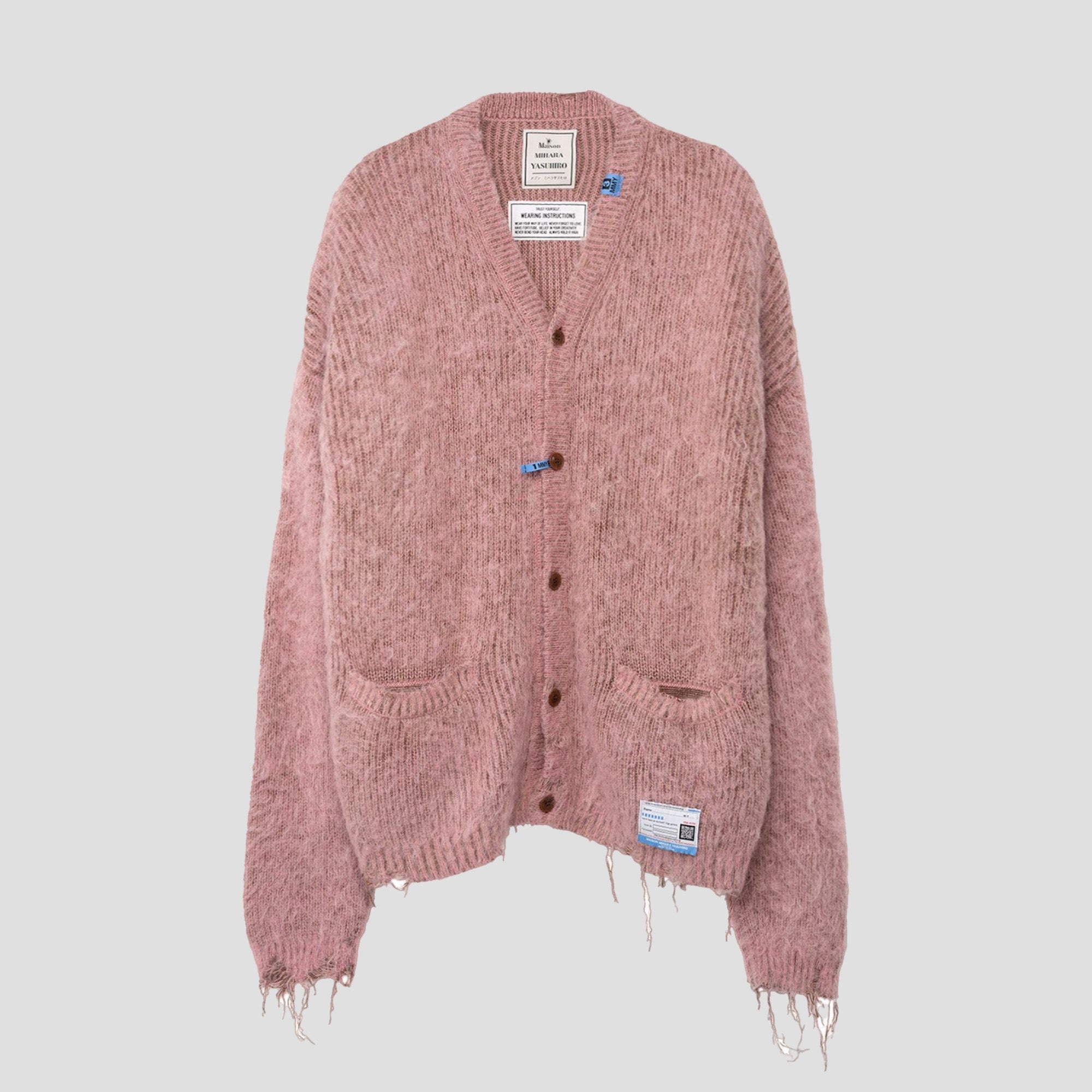 MOHAIR KNIT CARDIGAN - 1