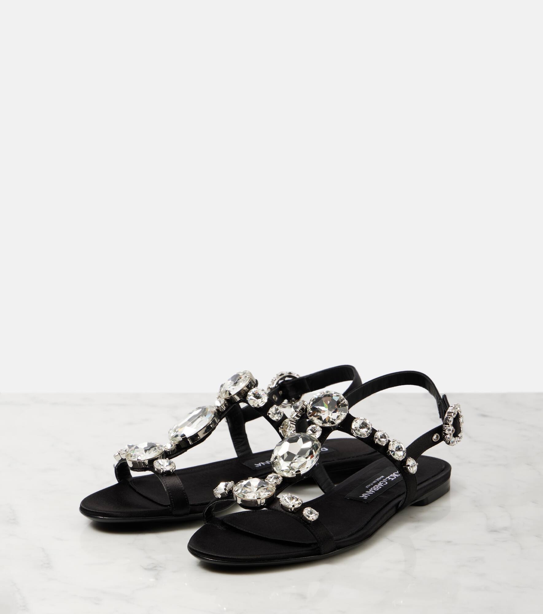 Bianca embellished satin sandals - 4