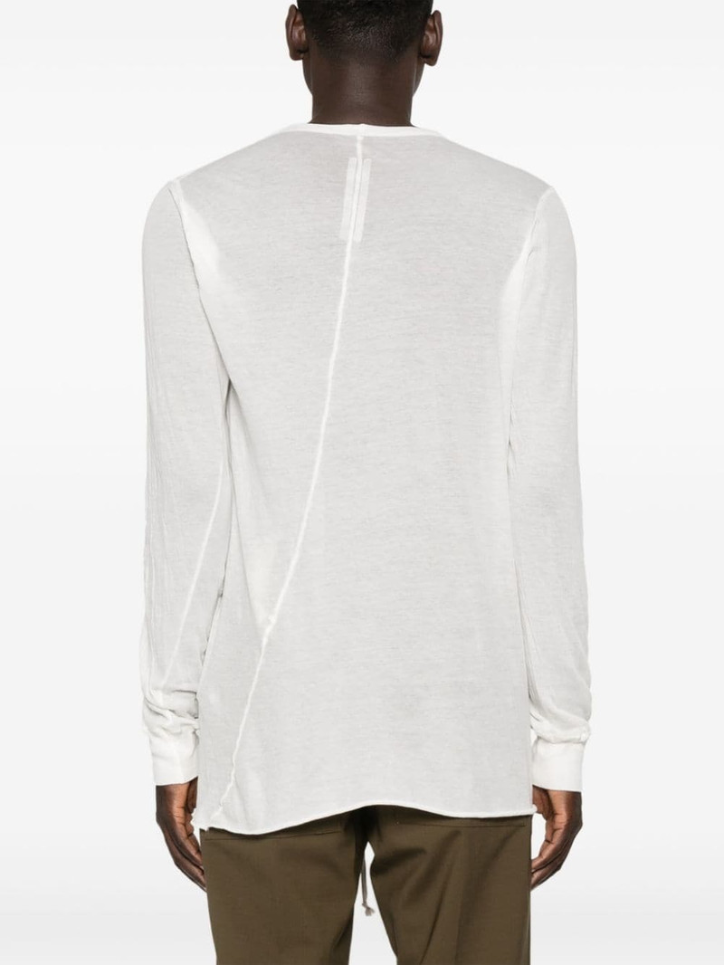 sheer cotton long-sleeved T-shirt 4