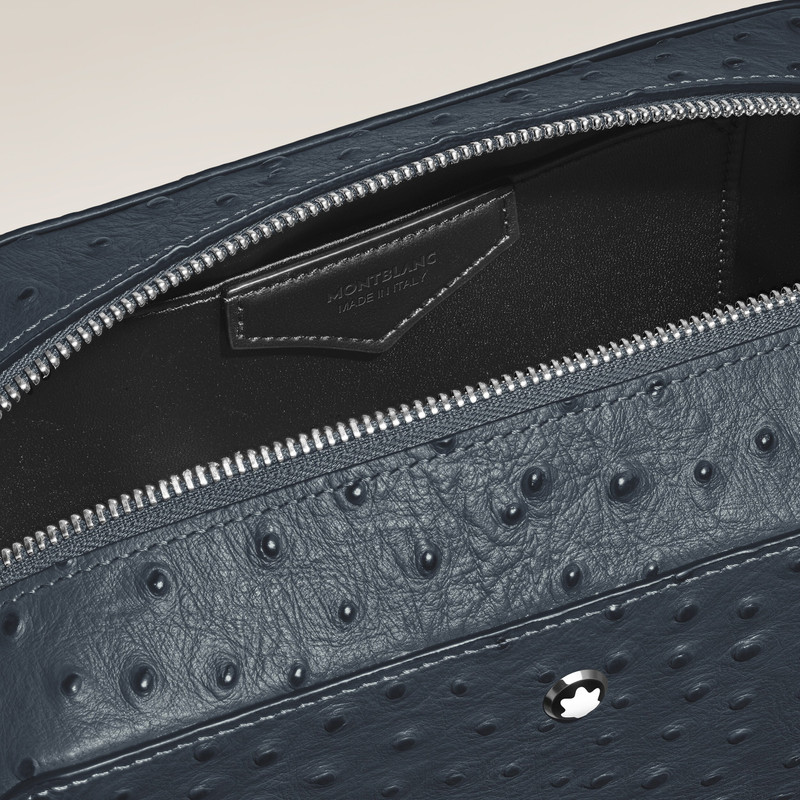 TOILETRY CLUTCH IN OSTRICH-EMBOSSED LEATHER 6