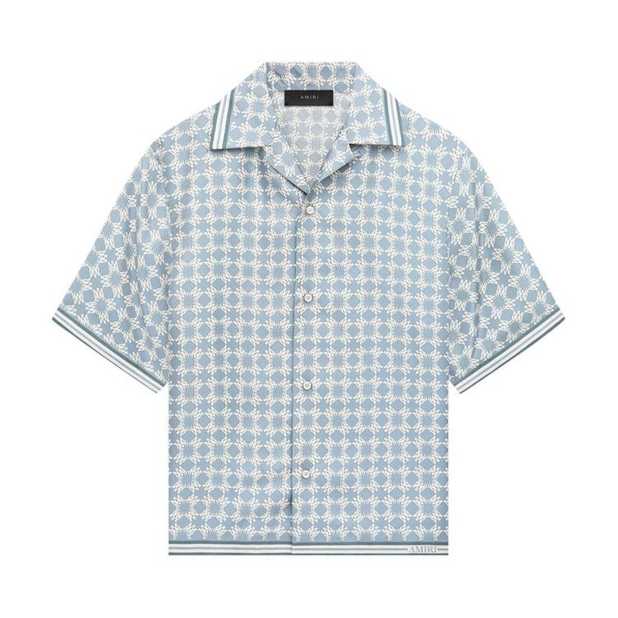 Amiri Men's Dusty Blue MA Quad Bowling Shirt - 5