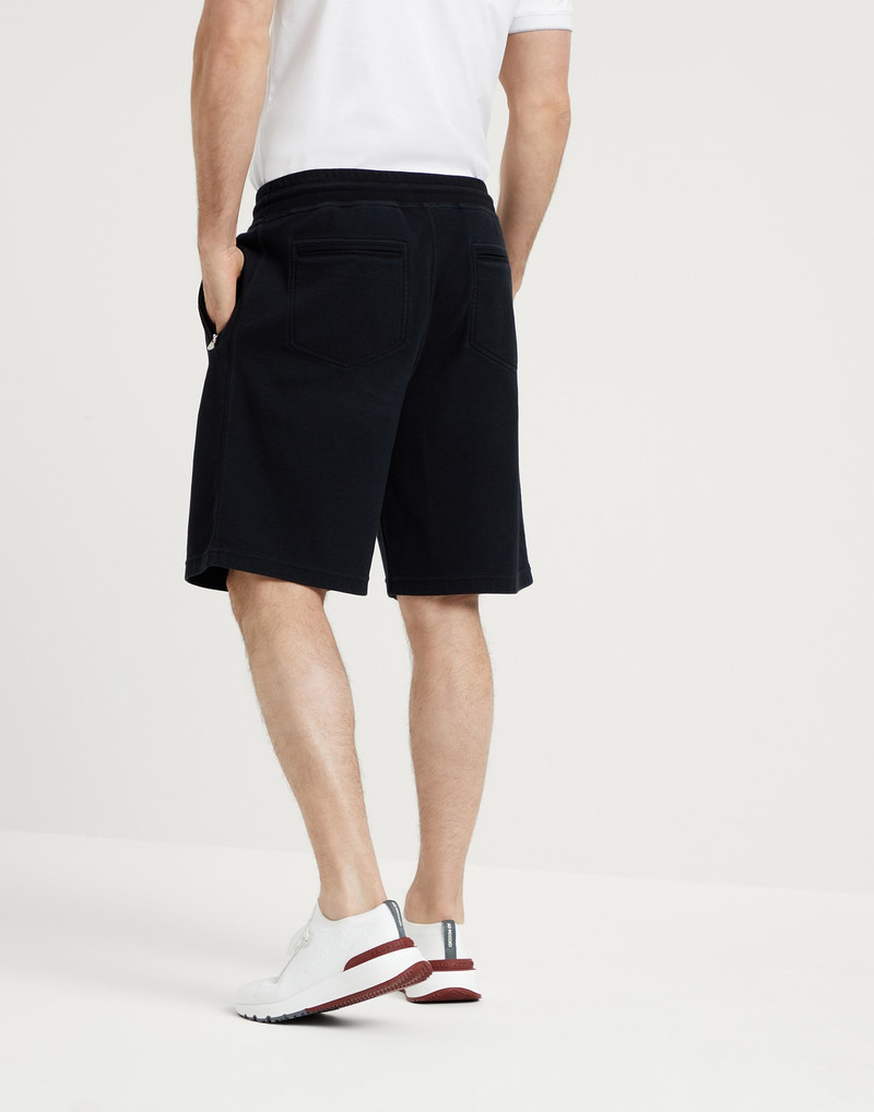 Brunello Cucinelli Techno cotton French terry Bermuda shorts outlook