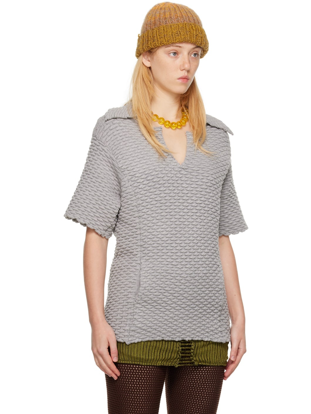 Gray Peanut Polo - 2