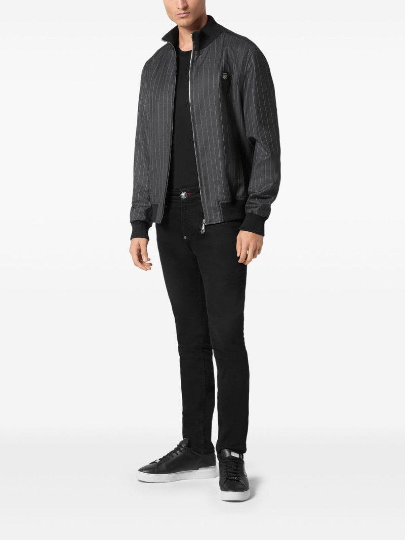 PHILIPP PLEIN pinstriped bomber jacket outlook