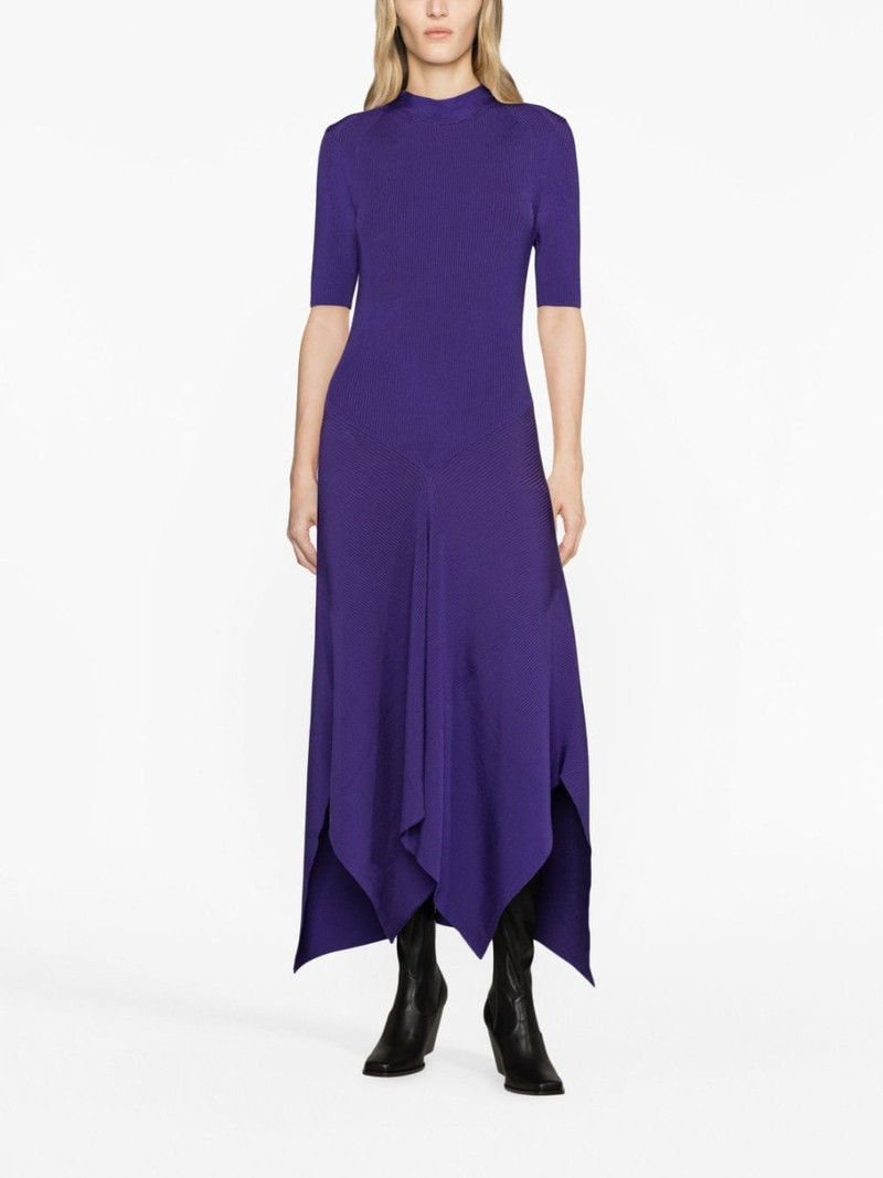 Stella McCartney asymmetric ribbed-knit dress outlook