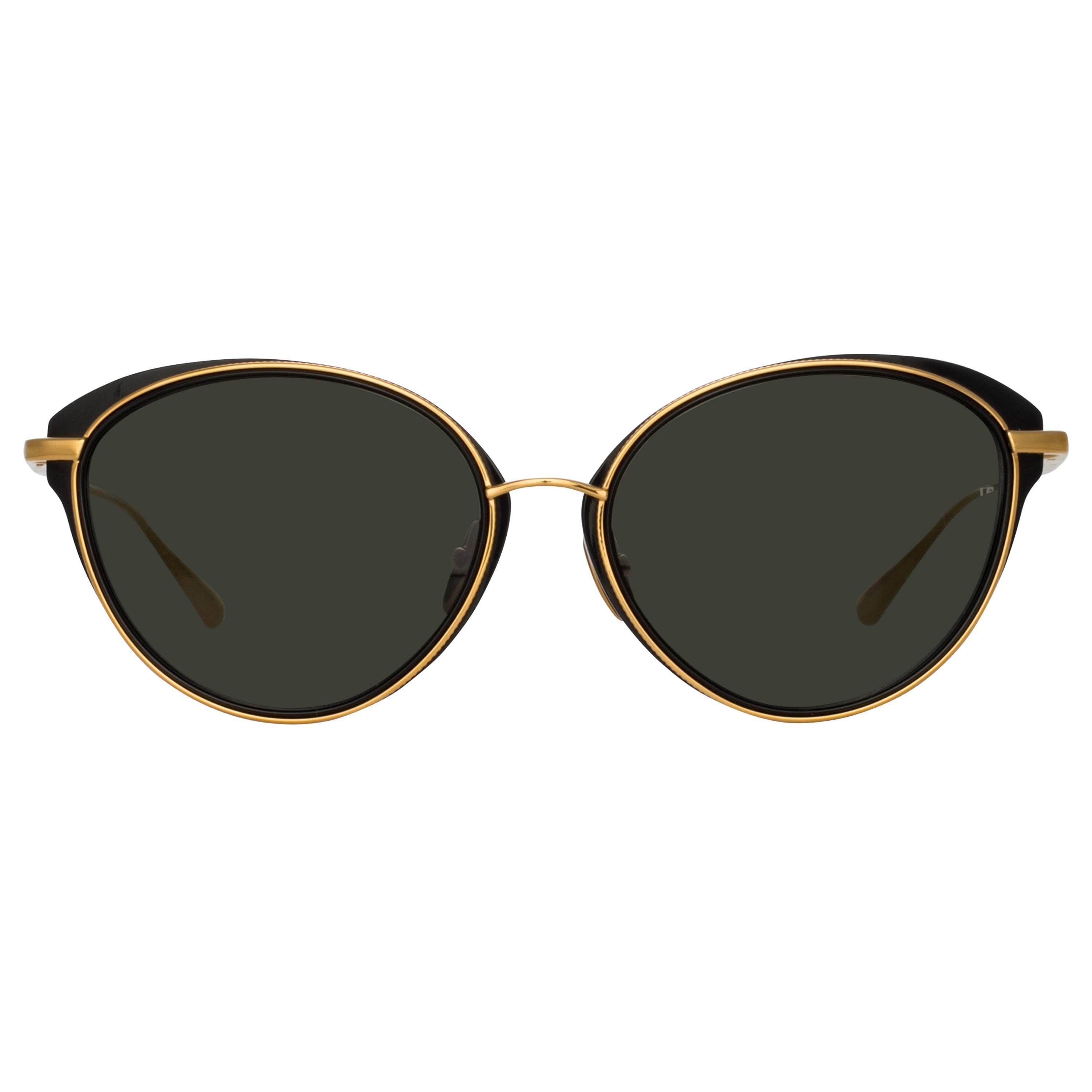 SONG CAT EYE SUNGLASSES IN YELLOW GOLD AND BLACK - 1