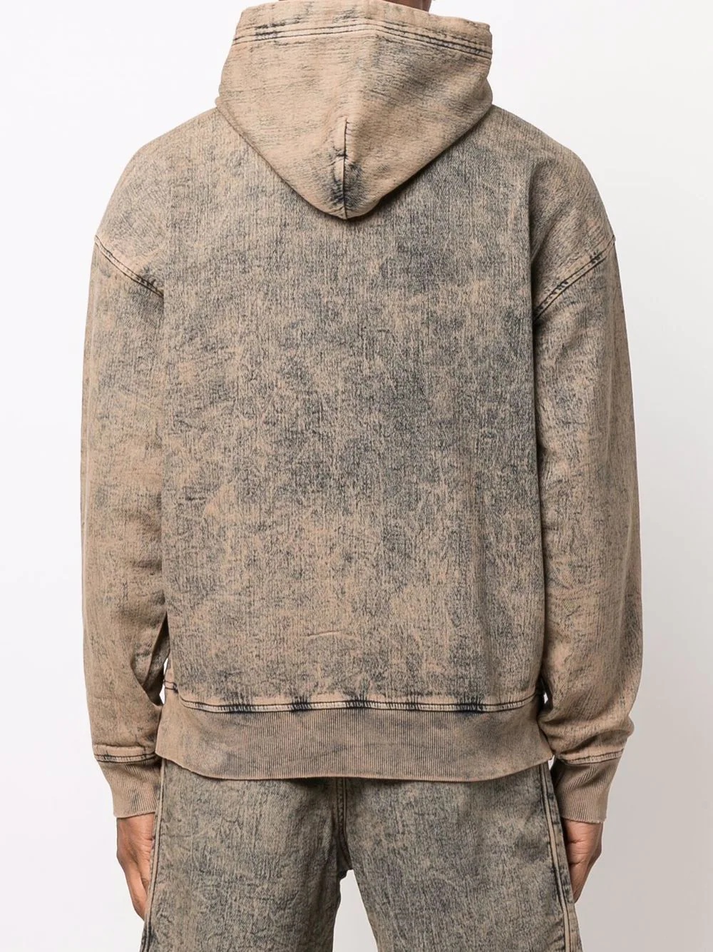 acid-wash logo-patch hoodie - 4