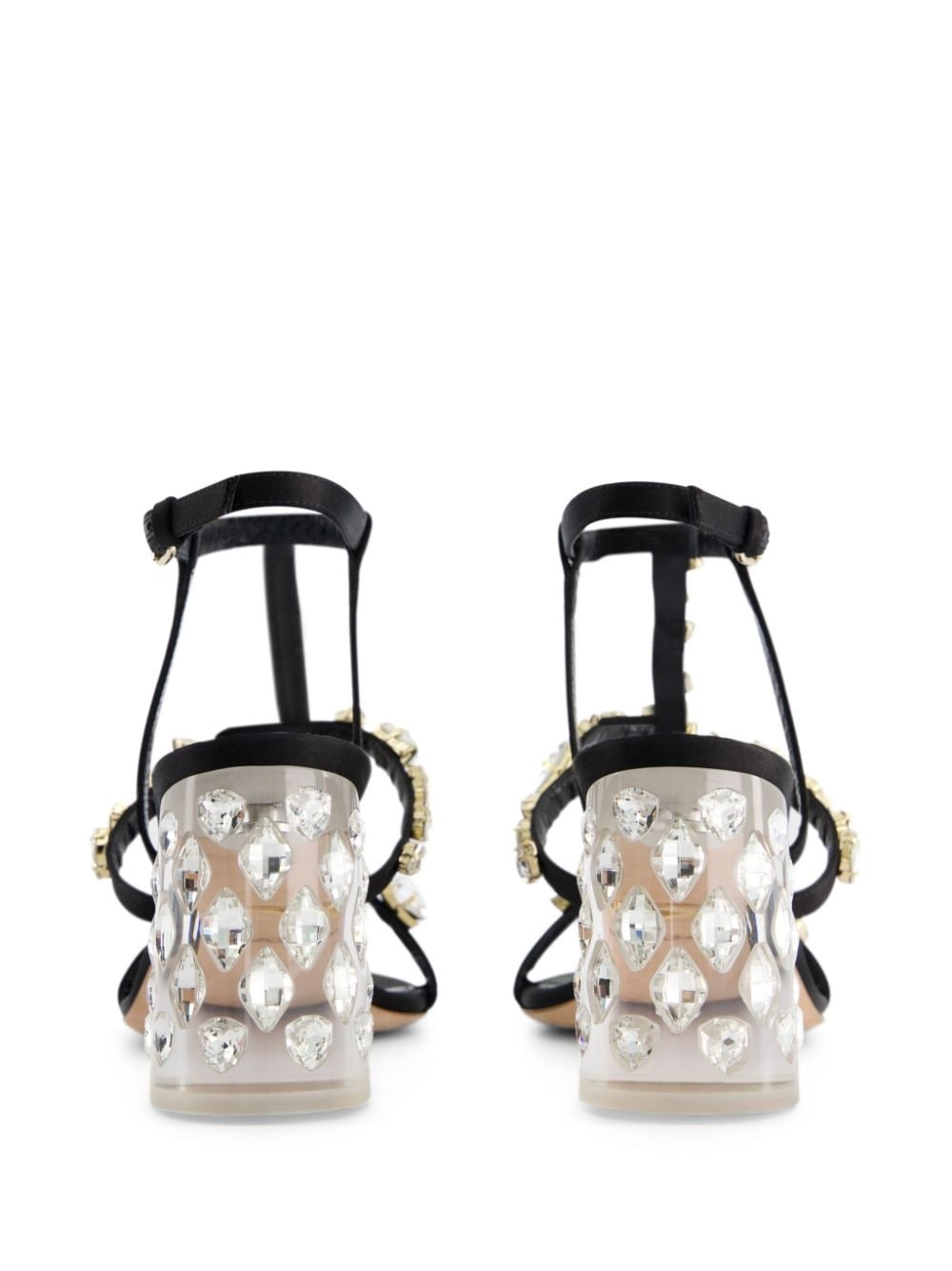 Diamond Dip satin sandals - 3