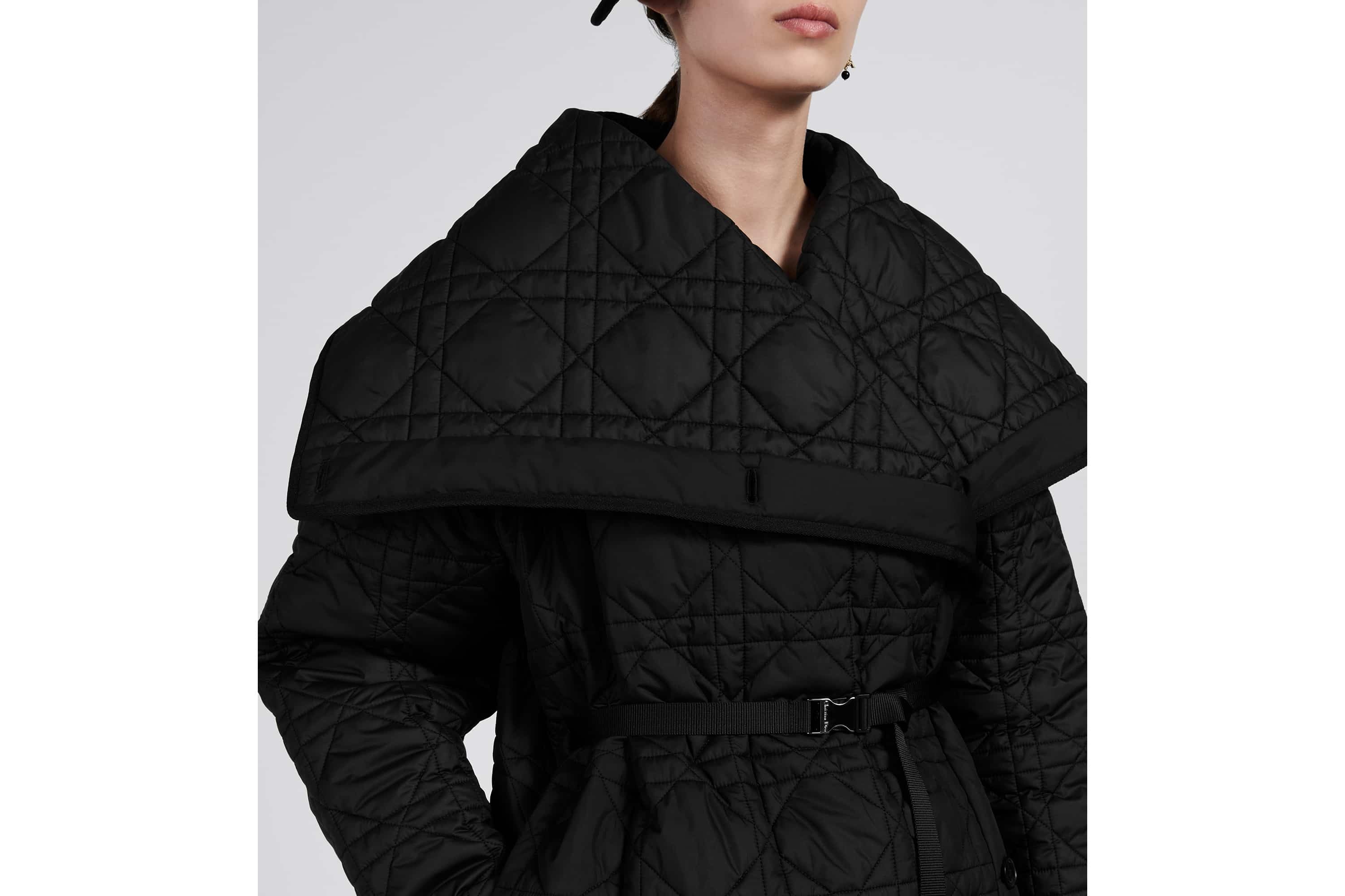 Macrocannage Belted Peacoat - 7