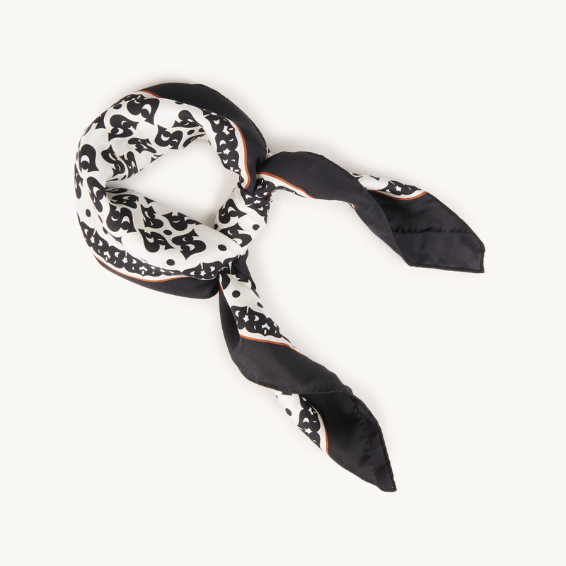 Printed silk twill scarf 1