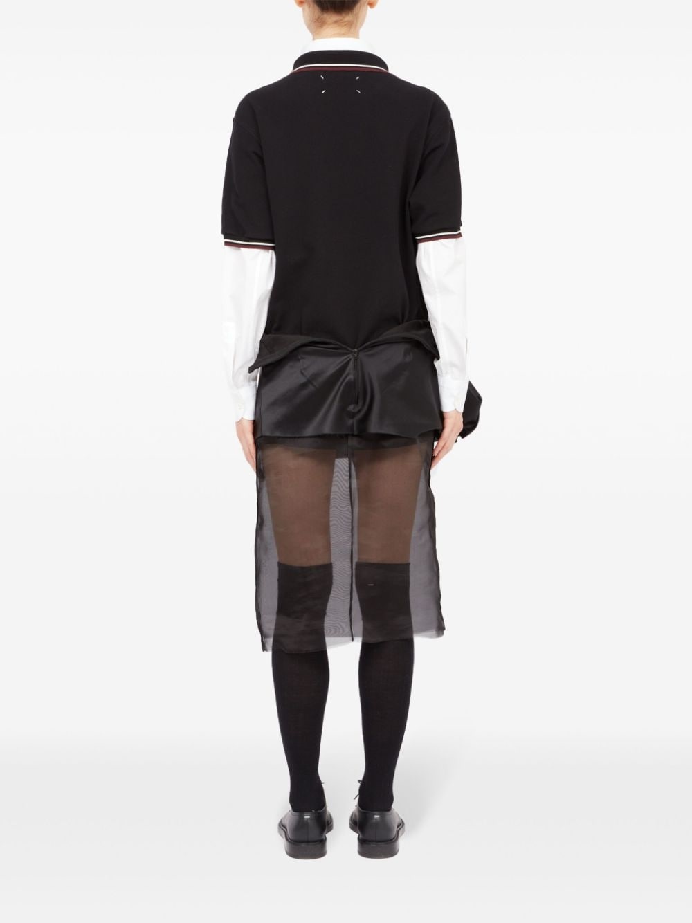 flower-detail tulle midi dress - 4