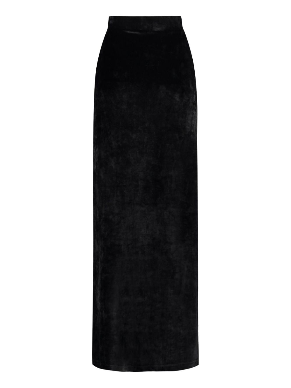 velvet-effect high-waisted skirt - 5