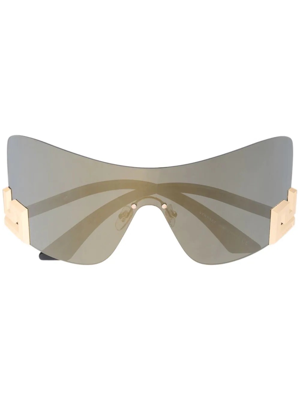 mirrored shield-frame sunglasses - 1