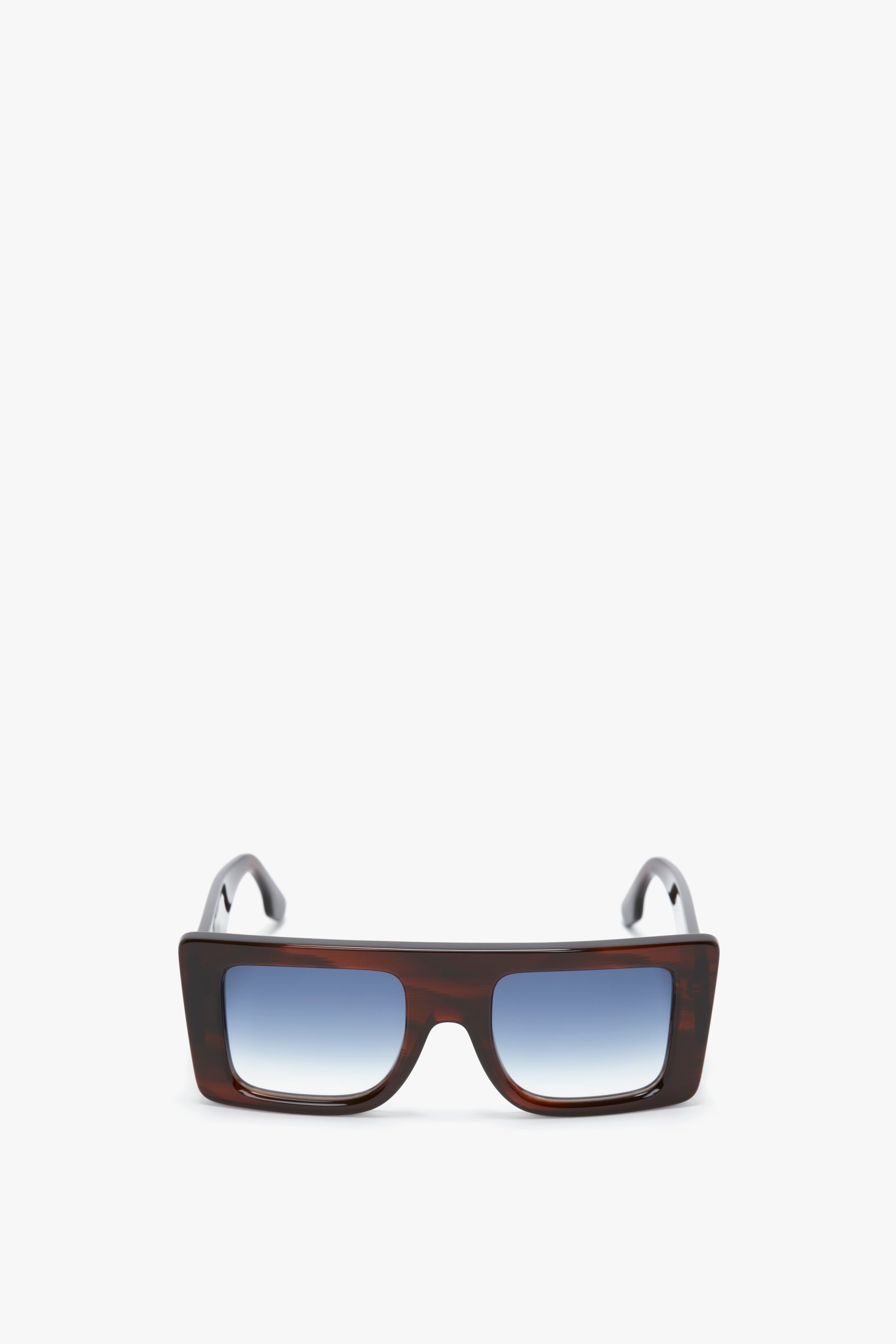 Oversized Frame Sunglasses In Brown Horn - 1