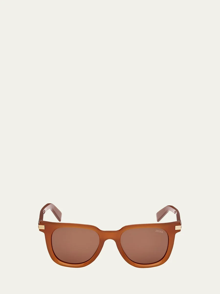 Men's Square Acetate Sunglasses - 1