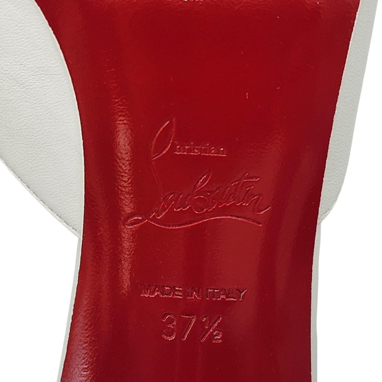 Christian Louboutin Condora 85mm Leather Heeled Sandals Mules White - 10