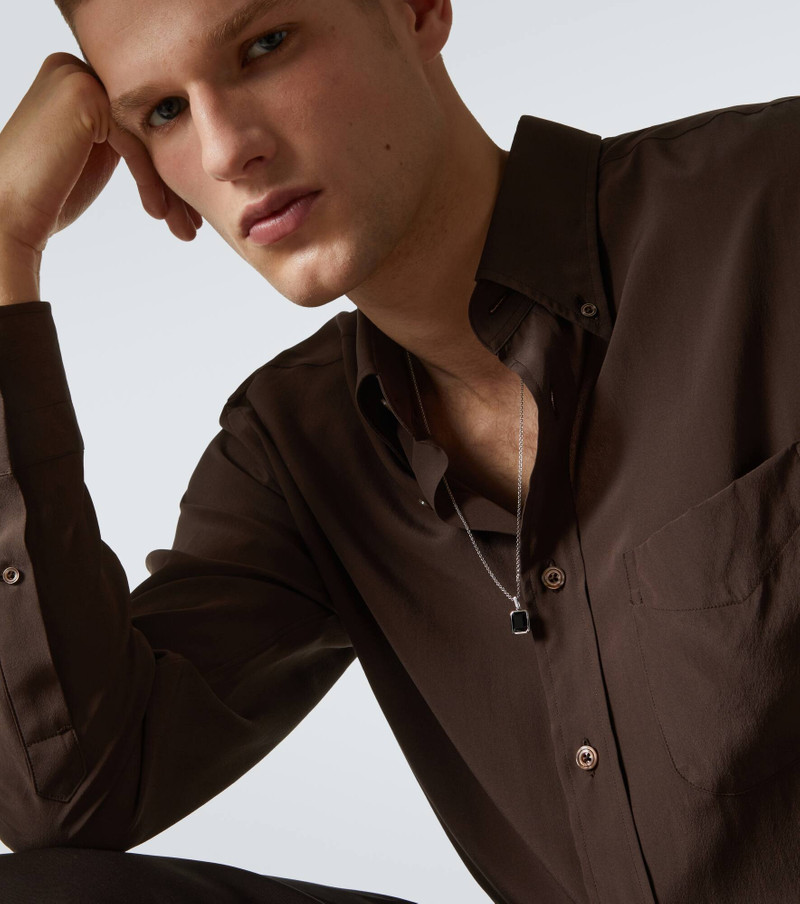 MATEO 925 sterling silver necklace with onyx outlook