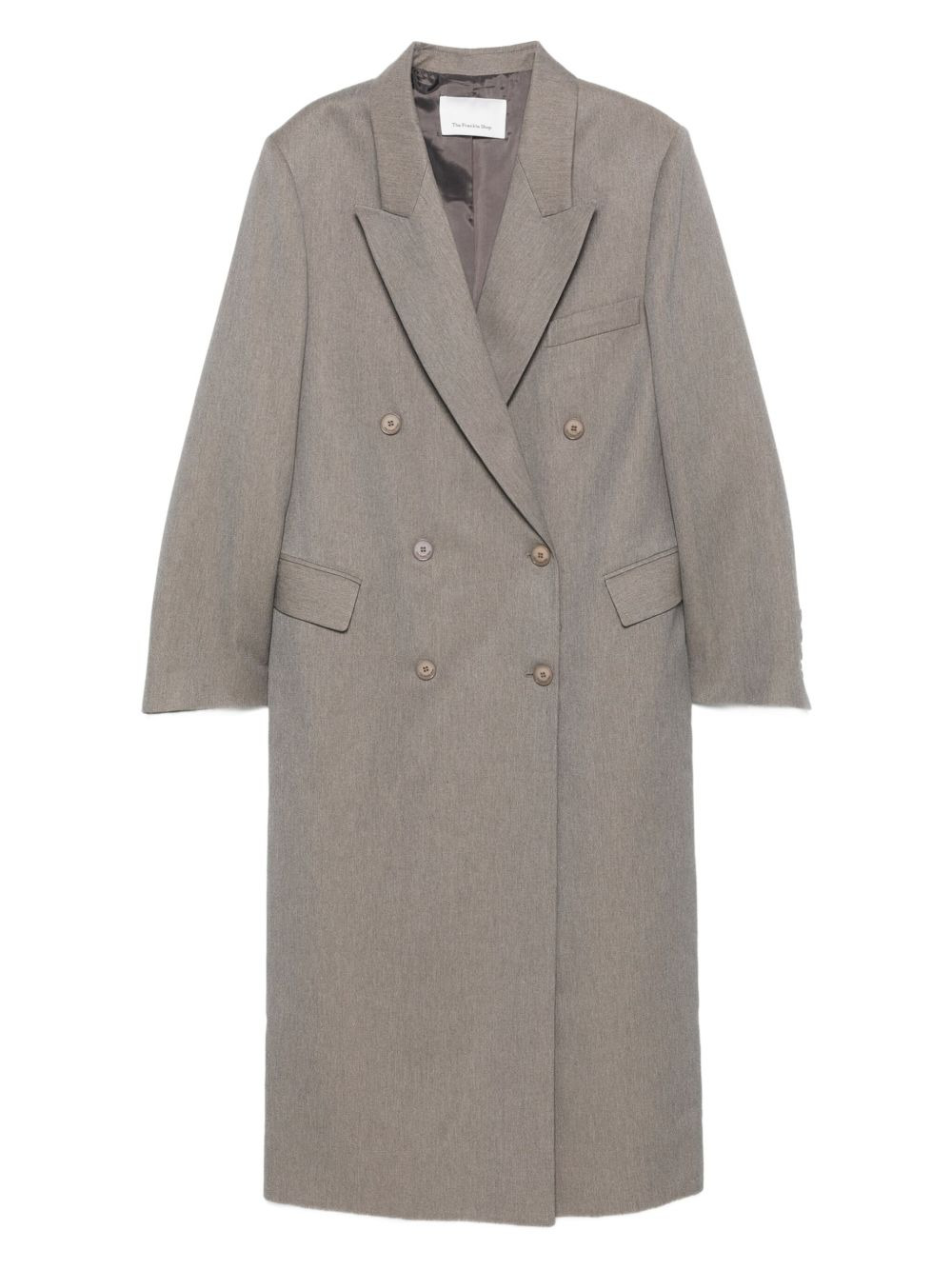 double-breasted peak-lapel coat - 1