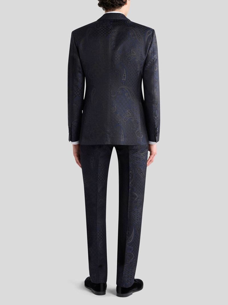 SINGLE-BREASTED COTTON-BLEND JACQUARD JACKET WITH PAISLEY MOTIF 4