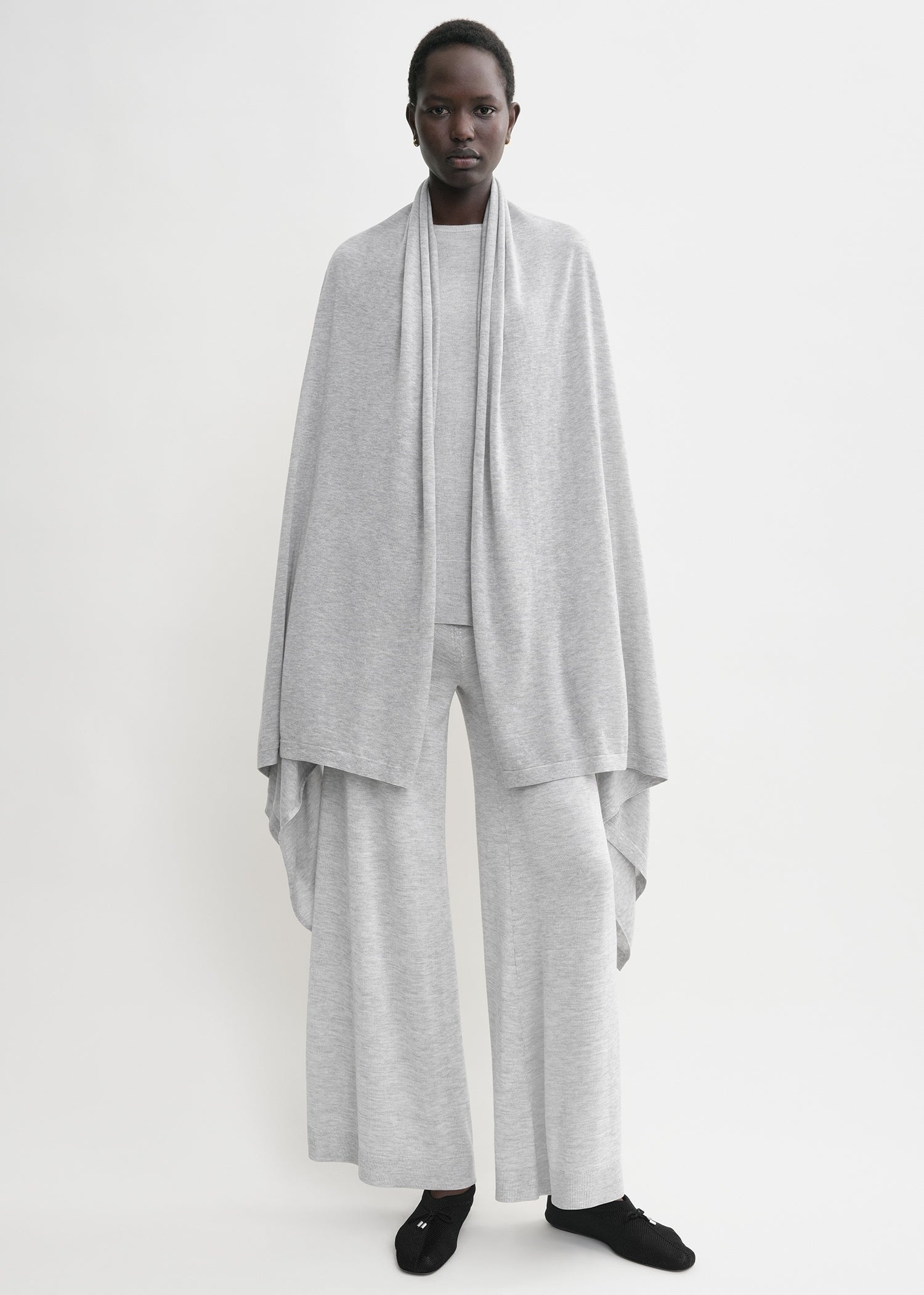 Fine knit sarong grey melange - 3