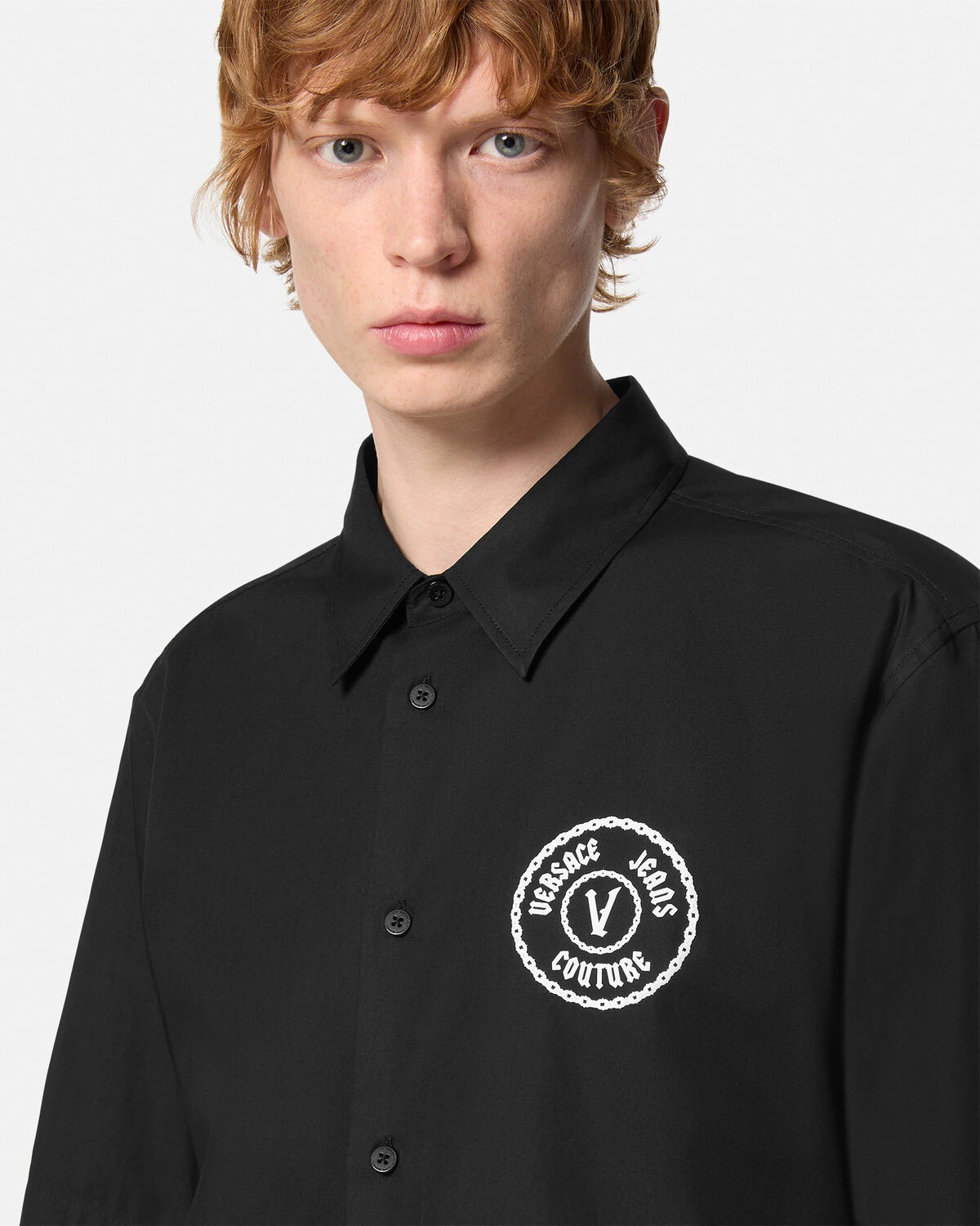 Chain V-Emblem Regular-Fit Shirt - 3