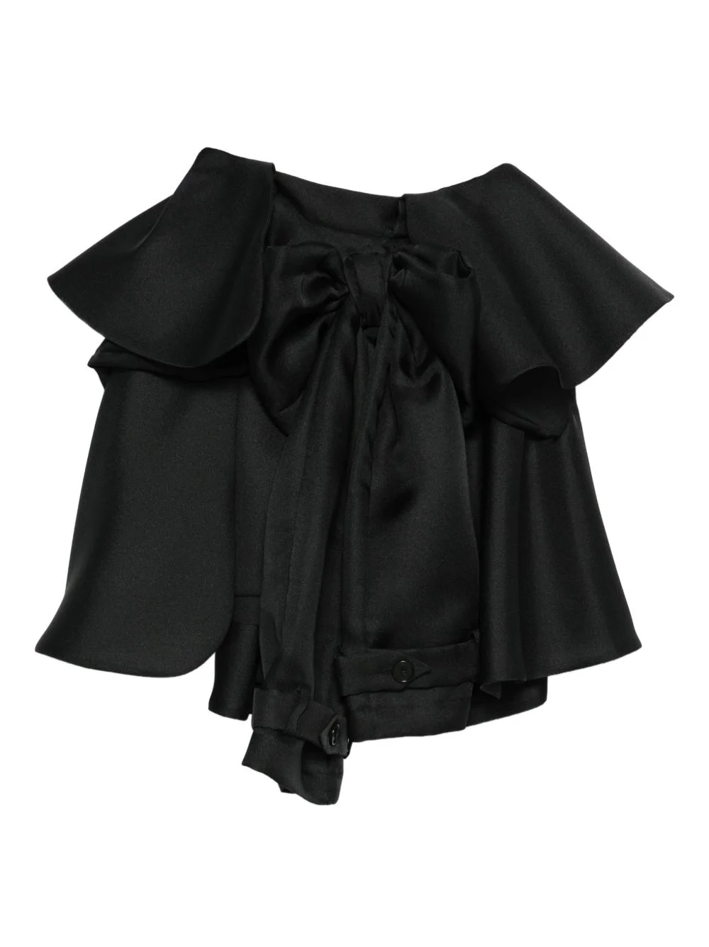 bow drape mini skirt - 1