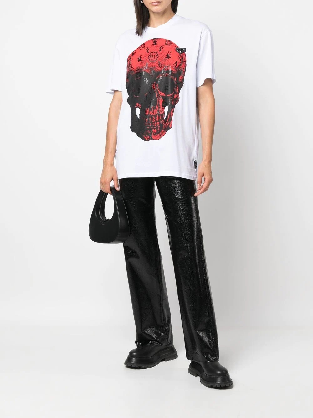 skull-print short-sleeve T-shirt - 3